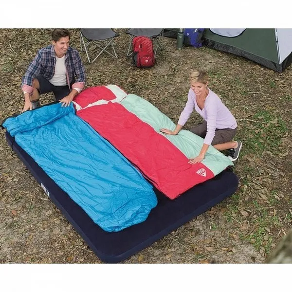 Продукт BESTWAY Flocked Airbed - Queen - Надуваем ДВОЕН дюшек/матрак + ВГРАДЕНА помпа, 203x152x22/28 - 0 - BG Hlapeta