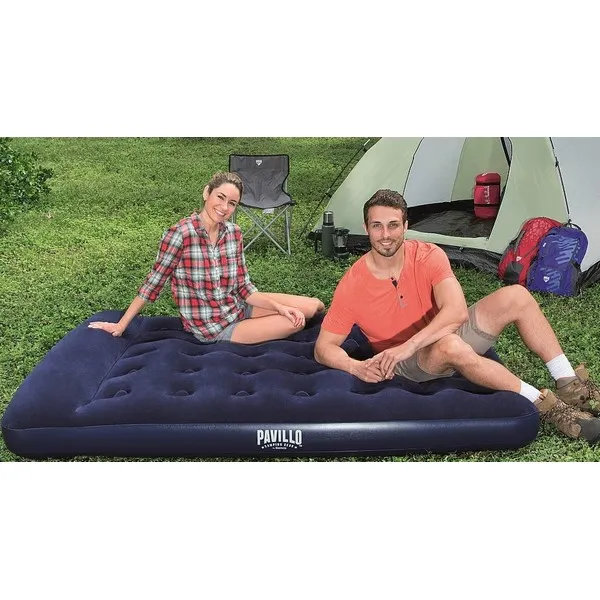 Продукт BESTWAY Flocked Airbed - Надуваем ДВОЕН дюшек/матрак - Double + ВГРАДЕНА помпа 191x137x28 cm. - 0 - BG Hlapeta