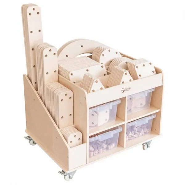 Продукт Classic world educational - Подвижен дървен стелаж за играчки - 0 - BG Hlapeta