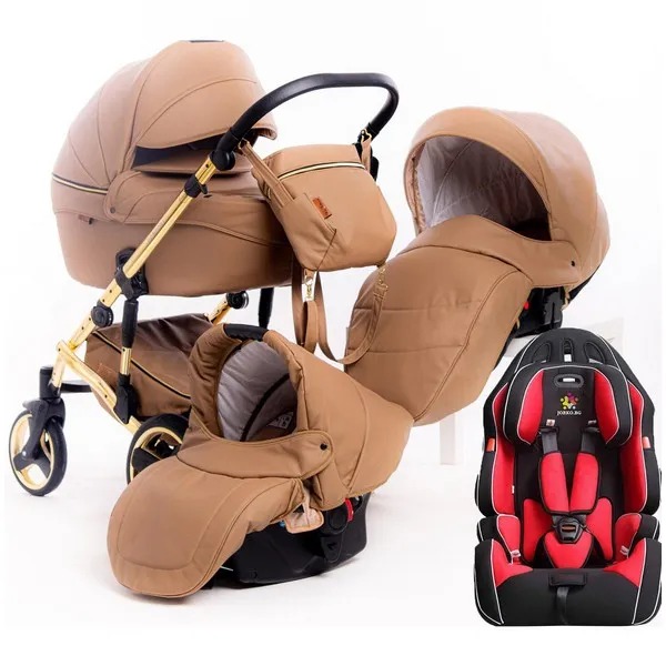 Продукт Fintera Comfort Gold - Количка 4 в 1, Еко кожа + Подарък чанта, дъждобран, мрежа против комари и зимни ръкавици - 0 - BG Hlapeta