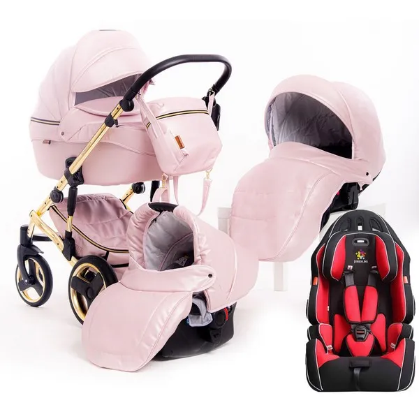 Продукт Fintera Comfort Gold - Количка 4 в 1, Еко кожа + Подарък чанта, дъждобран, мрежа против комари и зимни ръкавици - 0 - BG Hlapeta