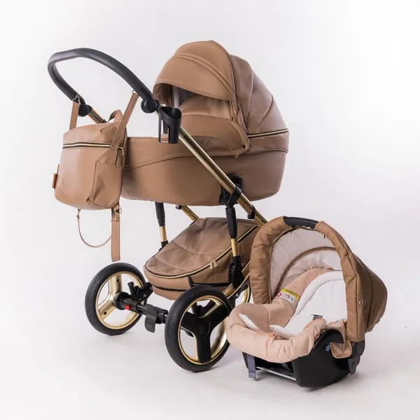 Продукт Fintera Comfort Gold - Количка 4 в 1, Еко кожа + Подарък чанта, дъждобран, мрежа против комари и зимни ръкавици - 0 - BG Hlapeta