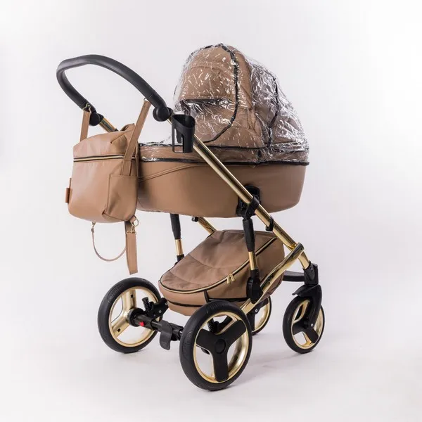 Продукт Fintera Comfort Gold - Количка 4 в 1, Еко кожа + Подарък чанта, дъждобран, мрежа против комари и зимни ръкавици - 0 - BG Hlapeta