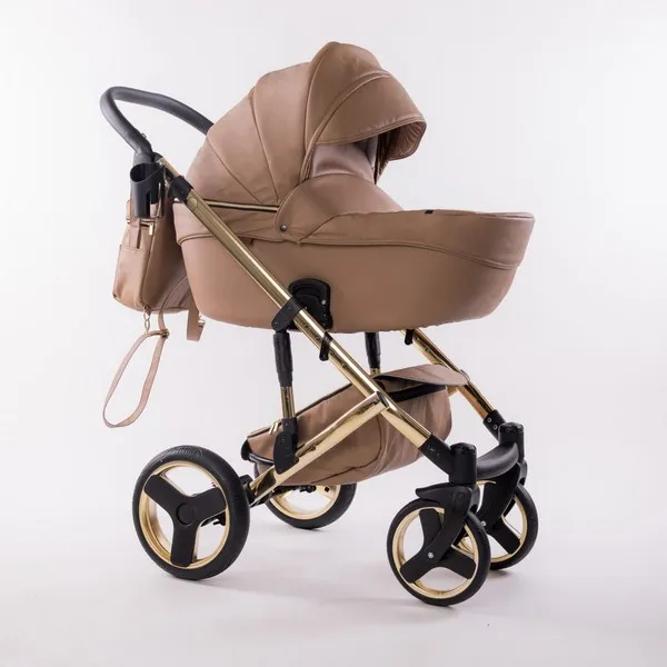 Продукт Fintera Comfort Gold - Количка 4 в 1, Еко кожа + Подарък чанта, дъждобран, мрежа против комари и зимни ръкавици - 0 - BG Hlapeta