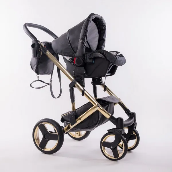 Продукт Fintera Comfort Gold - Количка 4 в 1, Еко кожа + Подарък чанта, дъждобран, мрежа против комари и зимни ръкавици - 0 - BG Hlapeta