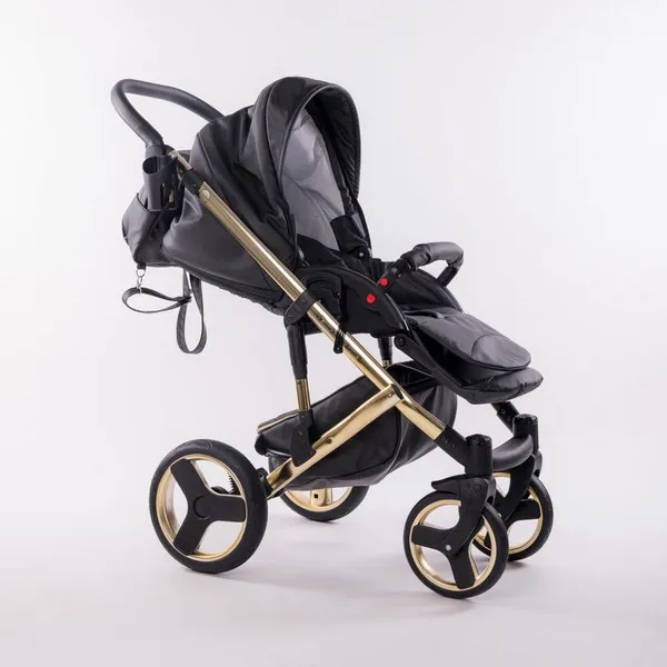 Продукт Fintera Comfort Gold - Количка 4 в 1, Еко кожа + Подарък чанта, дъждобран, мрежа против комари и зимни ръкавици - 0 - BG Hlapeta