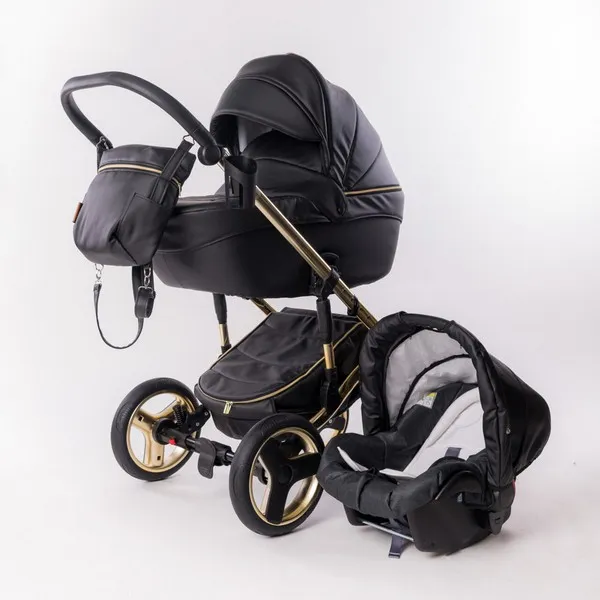 Продукт Fintera Comfort Gold - Количка 4 в 1, Еко кожа + Подарък чанта, дъждобран, мрежа против комари и зимни ръкавици - 0 - BG Hlapeta