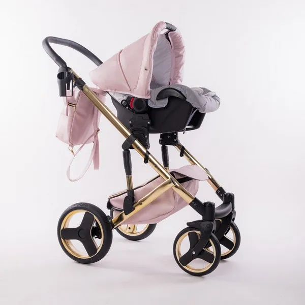 Продукт Fintera Comfort Gold - Количка 4 в 1, Еко кожа + Подарък чанта, дъждобран, мрежа против комари и зимни ръкавици - 0 - BG Hlapeta