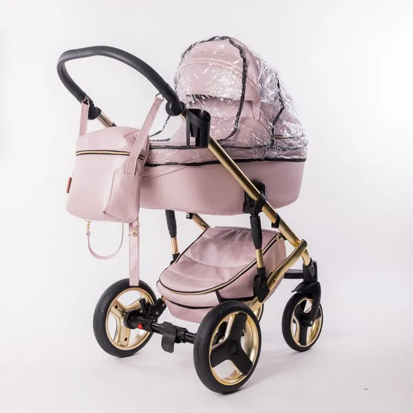 Продукт Fintera Comfort Gold - Количка 4 в 1, Еко кожа + Подарък чанта, дъждобран, мрежа против комари и зимни ръкавици - 0 - BG Hlapeta