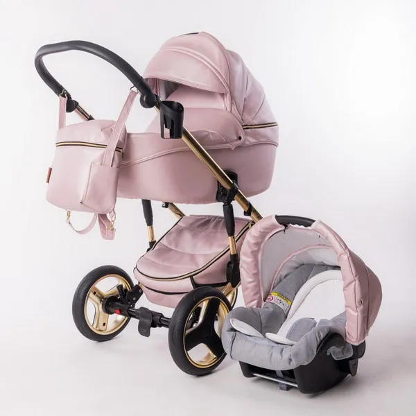 Продукт Fintera Comfort Gold - Количка 4 в 1, Еко кожа + Подарък чанта, дъждобран, мрежа против комари и зимни ръкавици - 0 - BG Hlapeta