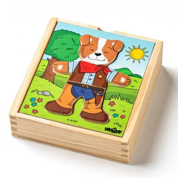 Продукт Woodyland Кучето Джаф - Комплект от шест дървени пъзела - 0 - BG Hlapeta