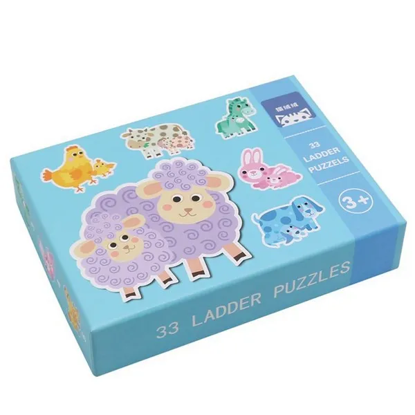 Продукт Andreu toys Животните и техните малки - 6 прогресивни пъзела, 33 части - 0 - BG Hlapeta