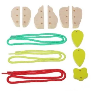 Cubika Плодове - Дървен пъзел за шиене и низане