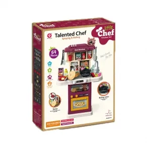 Кухня Little Chef с пара и течаща вода 64 части 