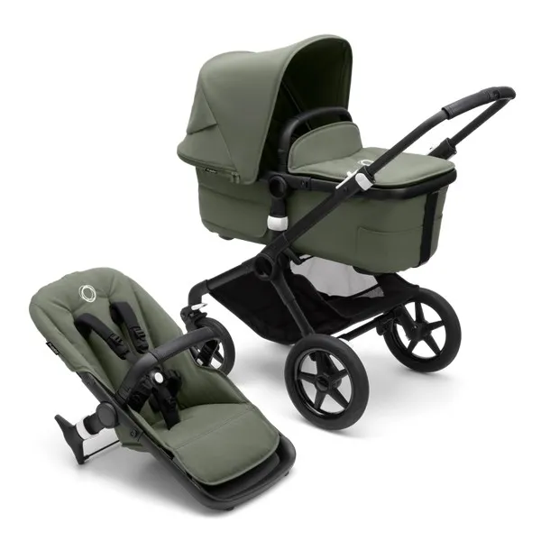 Bugaboo Fox3 Black Chassis, Forest Green - Детска количка