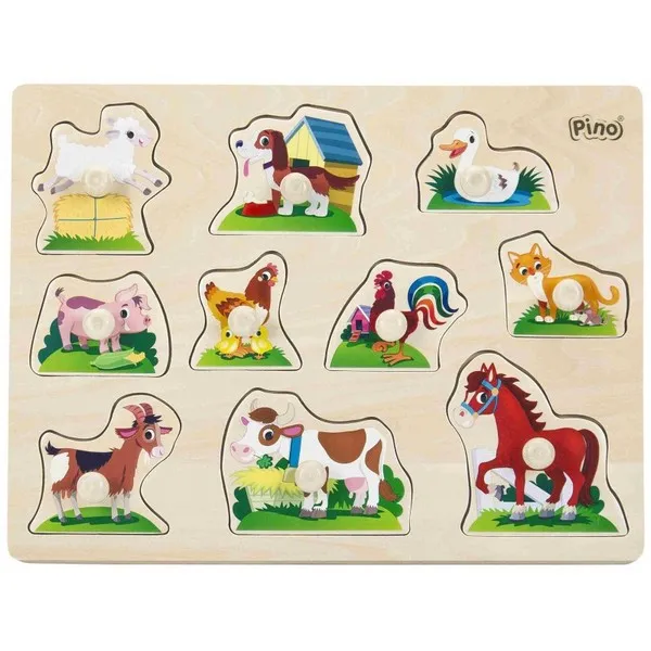Продукт Pino - Дървен пъзел с дръжки - 0 - BG Hlapeta