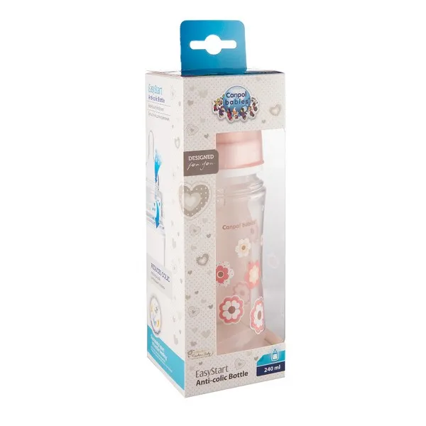 Продукт Canpol Easy Start Newborn Baby - Антиколик шише с широко гърло 240 мл - 0 - BG Hlapeta