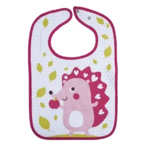 CANPOL Cute animals - Лигавник за обличане през глава с тик-так закопчаване, 0м+