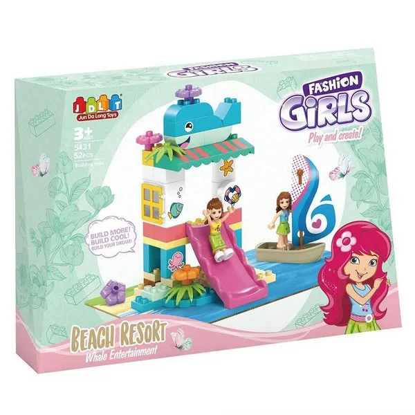 JDLT Модни момичета Beach Resort - Конструктор, 52 елемента