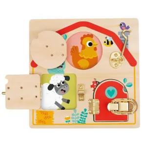 Tooky Toy Къща с ключалки - Дървена дъска