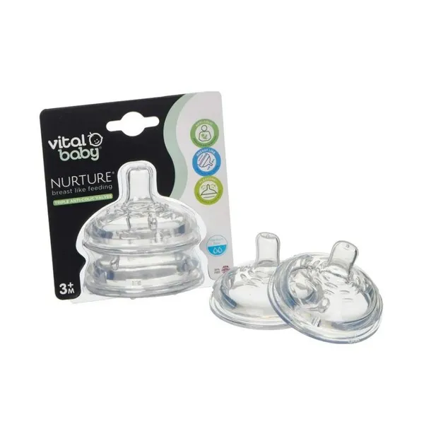 Продукт Vital Baby - Силиконови биберони 3+ месеца - 0 - BG Hlapeta