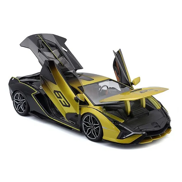 Bburago Plus Lamborghini Sian FKP 37 с преливащи цветове - Модел на кола 1:18