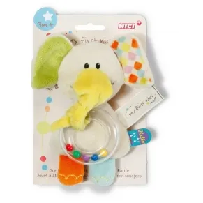 NICI - Дрънкалка Слонът Дънди, 15х12 см. 3+ мес.