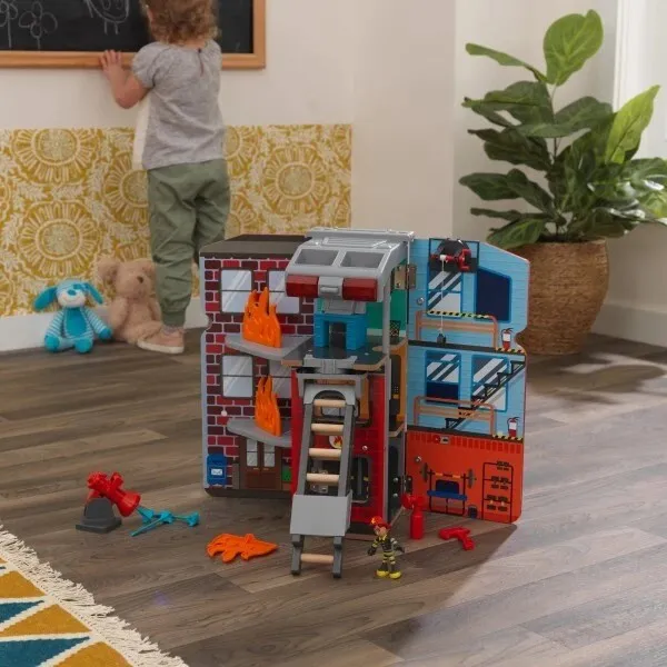Продукт KidKraft - Комплект за игра с трансформиращ се пожарен камион 2-в-1 - 0 - BG Hlapeta