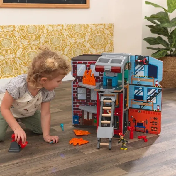 Продукт KidKraft - Комплект за игра с трансформиращ се пожарен камион 2-в-1 - 0 - BG Hlapeta
