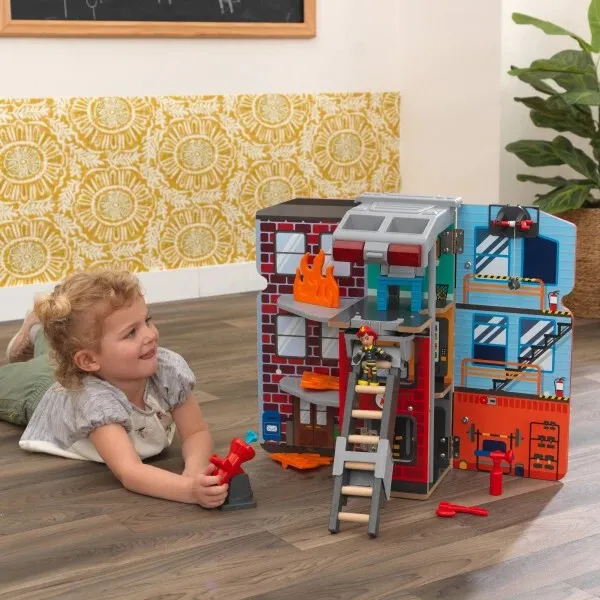 Продукт KidKraft - Комплект за игра с трансформиращ се пожарен камион 2-в-1 - 0 - BG Hlapeta