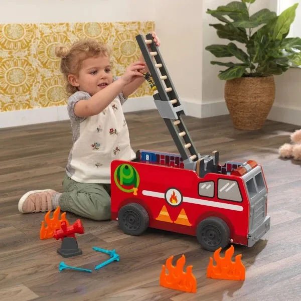 Продукт KidKraft - Комплект за игра с трансформиращ се пожарен камион 2-в-1 - 0 - BG Hlapeta