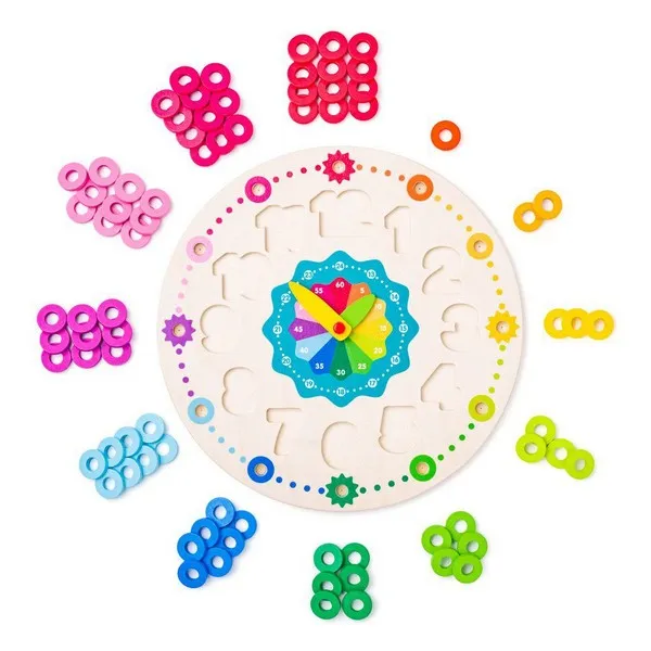 Продукт Woodyland - Дидактически часовник с броене на цифрите от 1-12 - 0 - BG Hlapeta