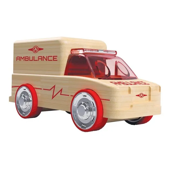 Automoblox Mini 3-Pack rescue vehicles - Дървени коли