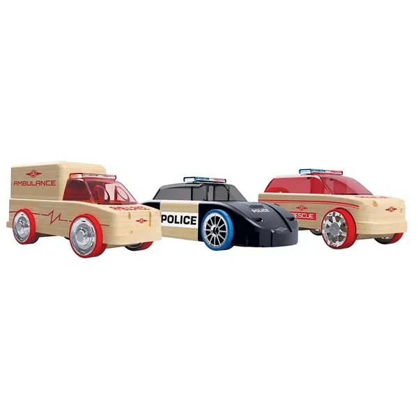 Продукт Automoblox Mini 3-Pack rescue vehicles - Дървени коли - 0 - BG Hlapeta