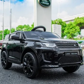 Акумулаторен джип Land Rover Discovery, 12V с меки гуми и кожена седалка