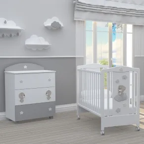 Bambino casa Piccolo Particolare grigio - Комплект 2ч. бебешко легло + скрин