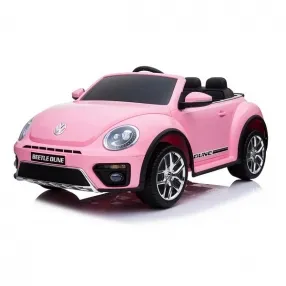 Акумулаторна кола licensed Volkswagen Beetle 12V с меки гуми и кожена седалка