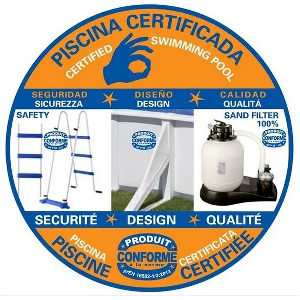 Продукт GRE GRANADA - Метален сглобяем басейн графит - овал 500х300х132 см с пясъчен филтър - 0 - BG Hlapeta