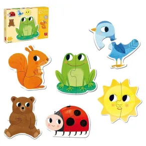 Goula Животни - Бебешки пъзели, 6 броя