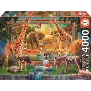 Educa Саваната оживява - Пъзел 4000 части