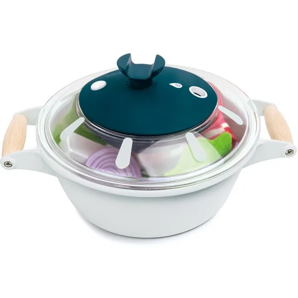 Продукт Hape Китайска тенджера за фондю с аксесоари - Детски готварски комплект, 17 части - 0 - BG Hlapeta