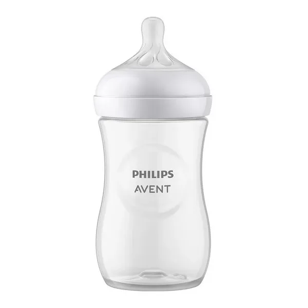 Philips AVENT Natural Response Поток 3 - Шише за хранене 260 мл с биберон без протичане, 1м+
