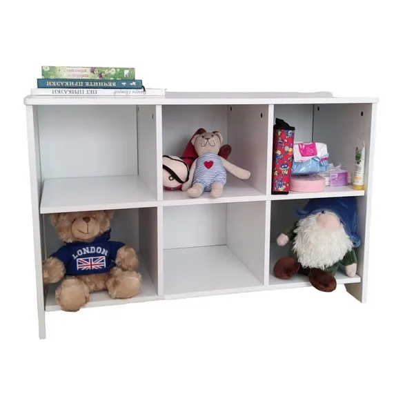 Продукт Ginger home - Дървен Скрин с 6 Текстилни Чекмеджета за Съхранение, Шкаф, Органайзер, Секция - 0 - BG Hlapeta