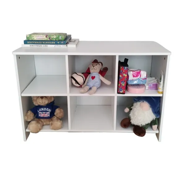 Продукт Ginger home - Дървен Скрин с 6 Текстилни Чекмеджета за Съхранение, Шкаф, Органайзер, Секция - 0 - BG Hlapeta