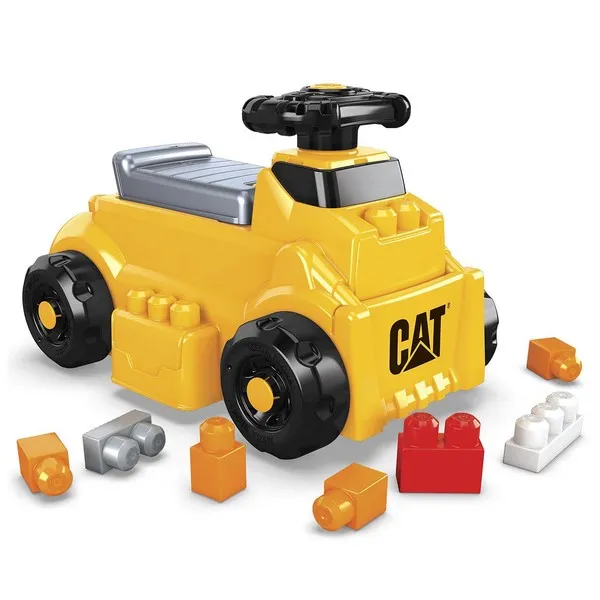 Продукт Mega Bloks Cat - Комплект кола булдозер за каране и бутане с блокчета - 0 - BG Hlapeta