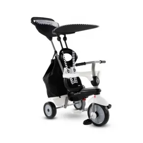 smarTrike Vanilla Plus - Детска триколка, черно и бяло 4-в-1