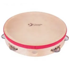 Classic world - Детска дървена тамбурина 25см