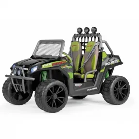 Акумулаторно бъги Peg Perego POLARIS RZR PRO GREEN SHADOW 24V с кожени седалки и гумени колела