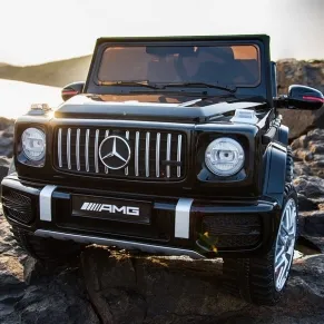 Акумулаторен джип Mercedes Benz G63,12V с меки гуми и кожена седалка 