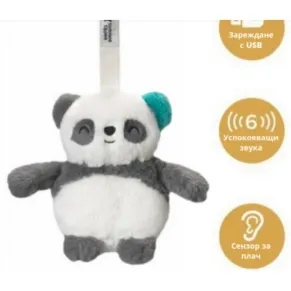 Мини Пандата Пип Делукс  с БЯЛ ШУМ - Перфектната компания за сън зареждане с USB